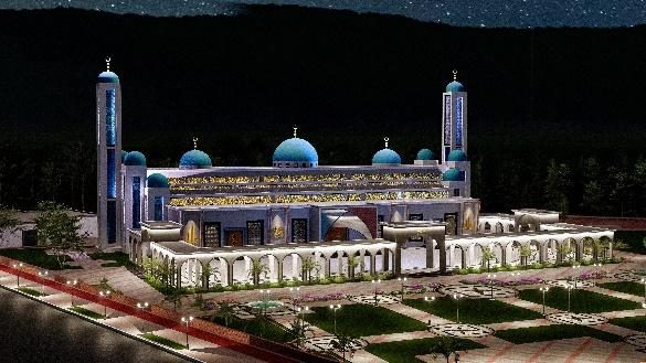 AH City Masjid, DI Khan, night render
