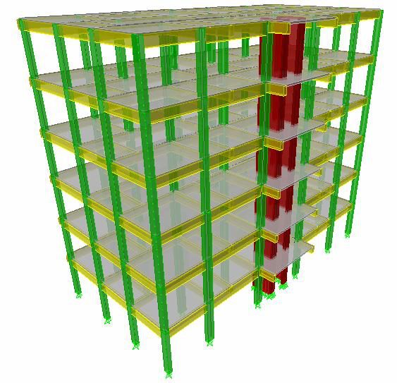 Sheikh Yaseen Apartments, Peshawar, structural model